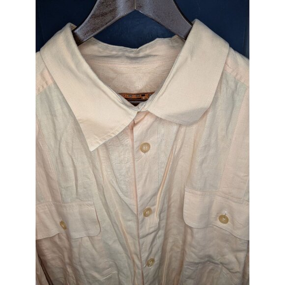 Royal Prestige Men's 3XL Peach Button-Up Short Sleeve Shirt Lightweight & Breath - Picture 9 of 11